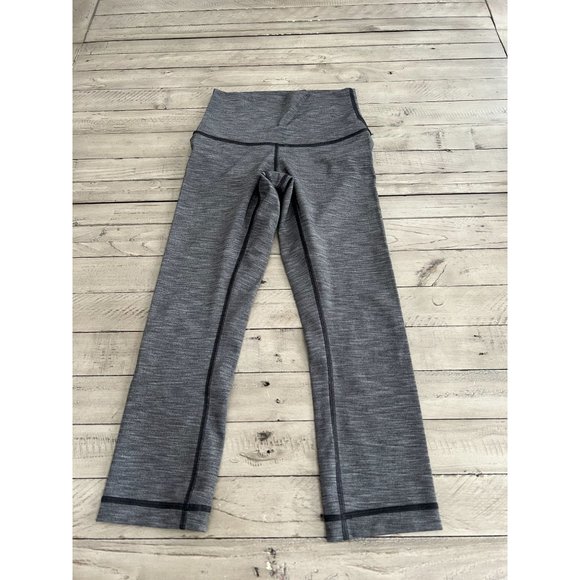 lululemon athletica Pants - Lululemon Wunder Under Crop Hi-Rise *Full-On Luxtreme 21" Heathered Black Size 4